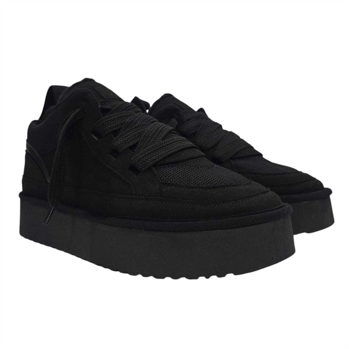Black - Pack Shot - Jack Wills Womens-Ladies Snug Suede Trainers