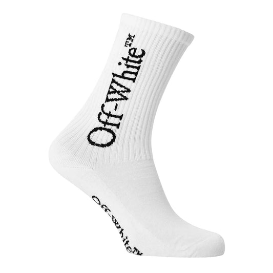 White - Front - Off-White Childrens-Kids Crew Socks