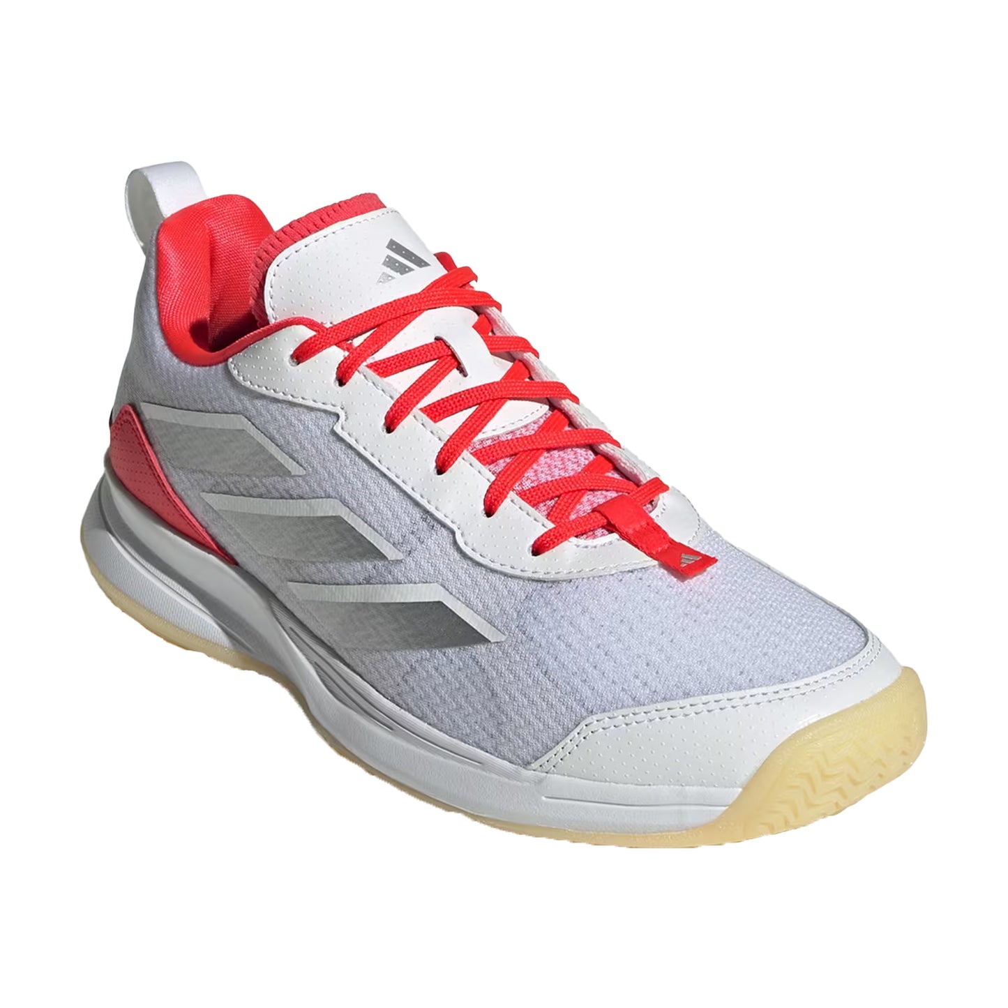 White-Silver Melange - Close up - Adidas Womens-Ladies Avaflash 3 Stripes Trainers