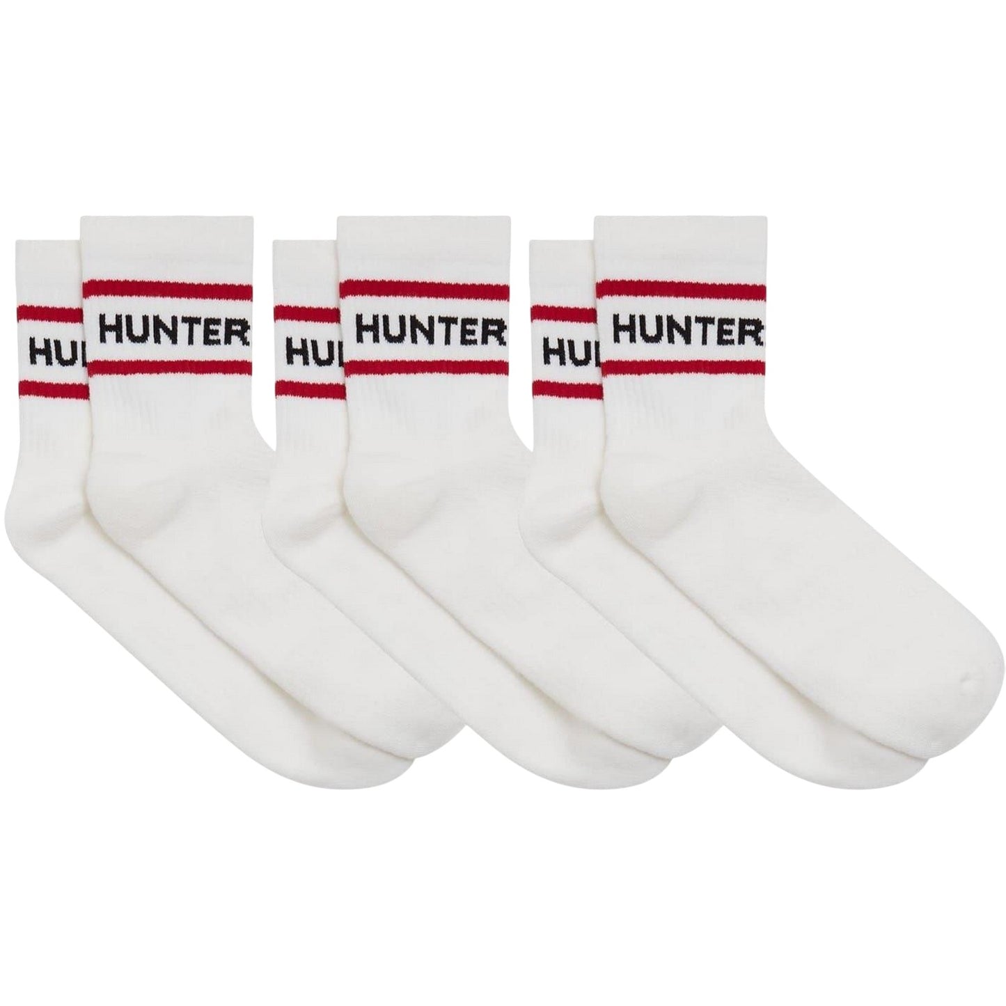 White-Chilli Pepper - Back - Hunter Unisex Adult Ankle Socks (Pack of 3)
