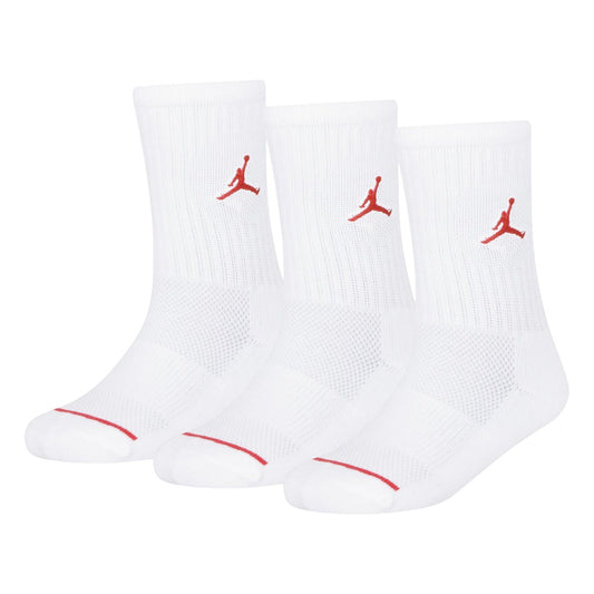 White - Front - Nike Childrens-Kids Air Jordan Crew Socks (Pack of 3)