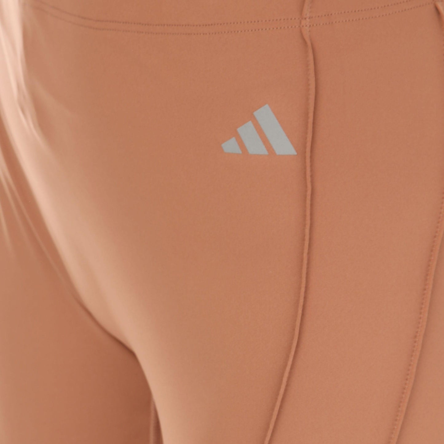 Brown - Side - Adidas Womens-Ladies Collective Power Fast Impact 7-8 Leggings