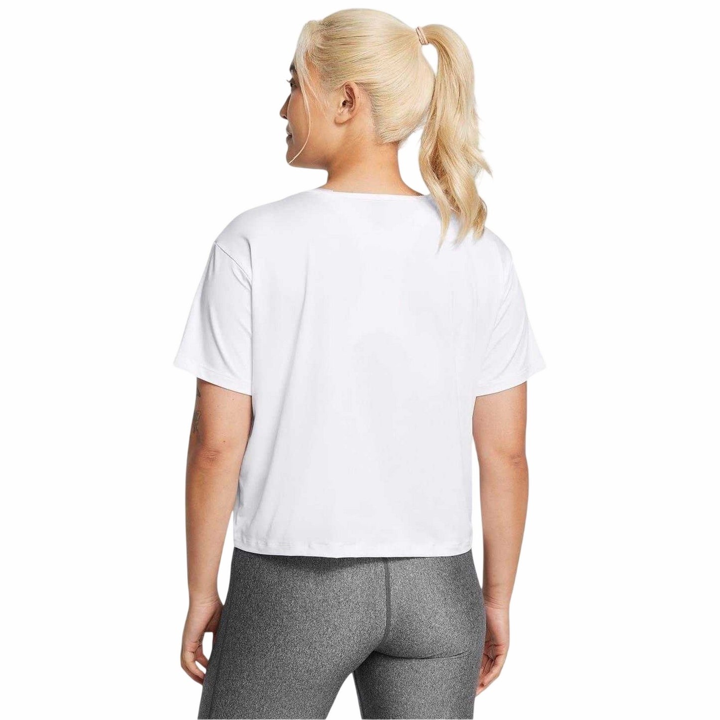White - Back - Under Armour Womens-Ladies Motion Crew Neck T-Shirt