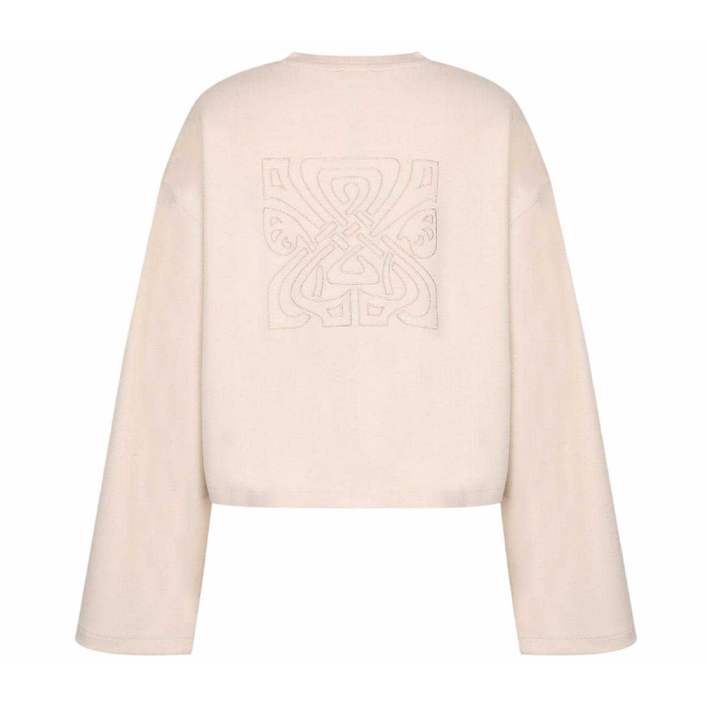 Neutral - Back - Biba Womens-Ladies Embroidered Logo Crop Sweatshirt