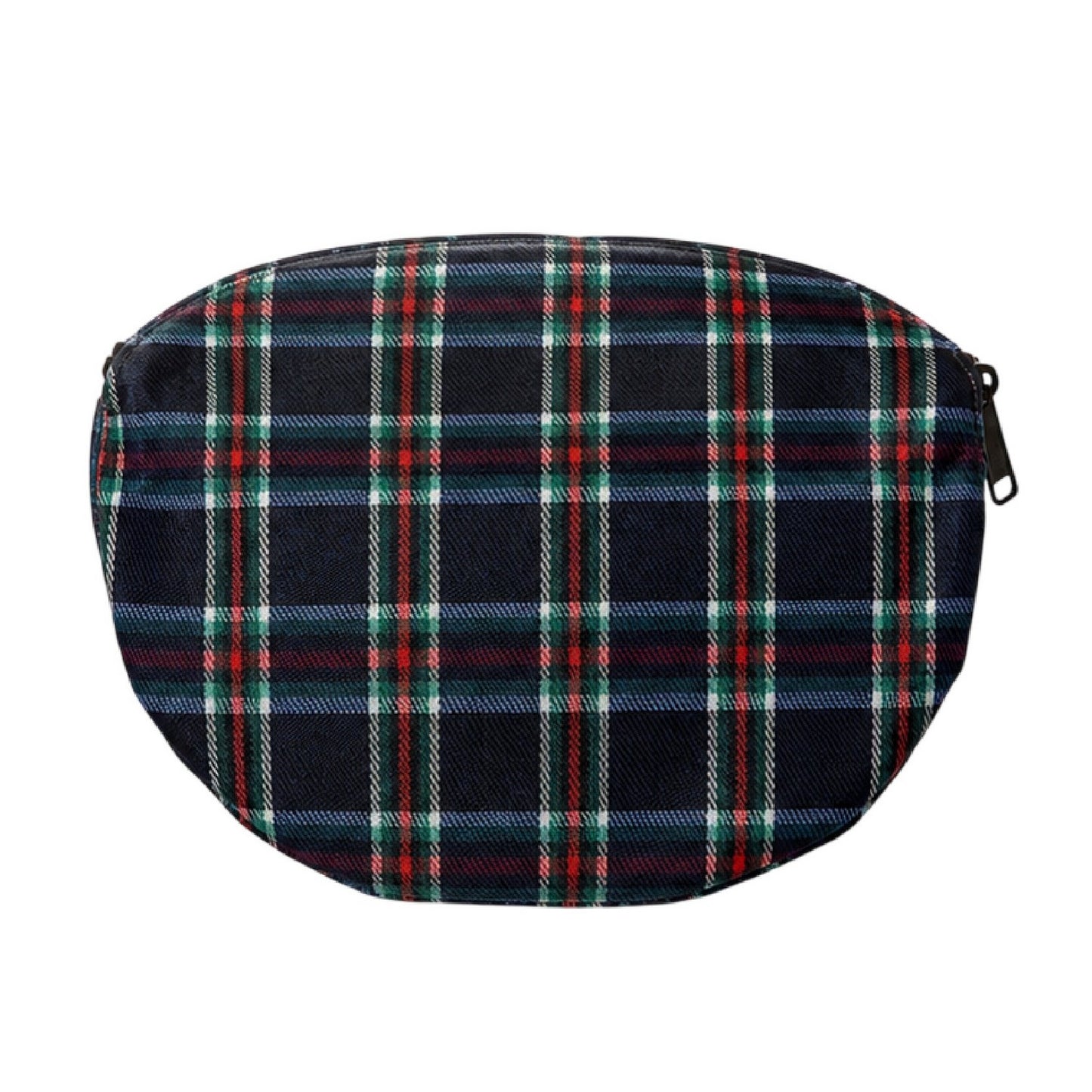 Navy - Back - Spiral Plaid Bum Bag