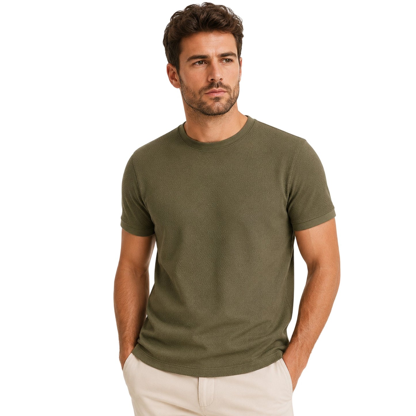Stone - Front - Threadbare Unisex Adult Gosford Regular T-Shirt