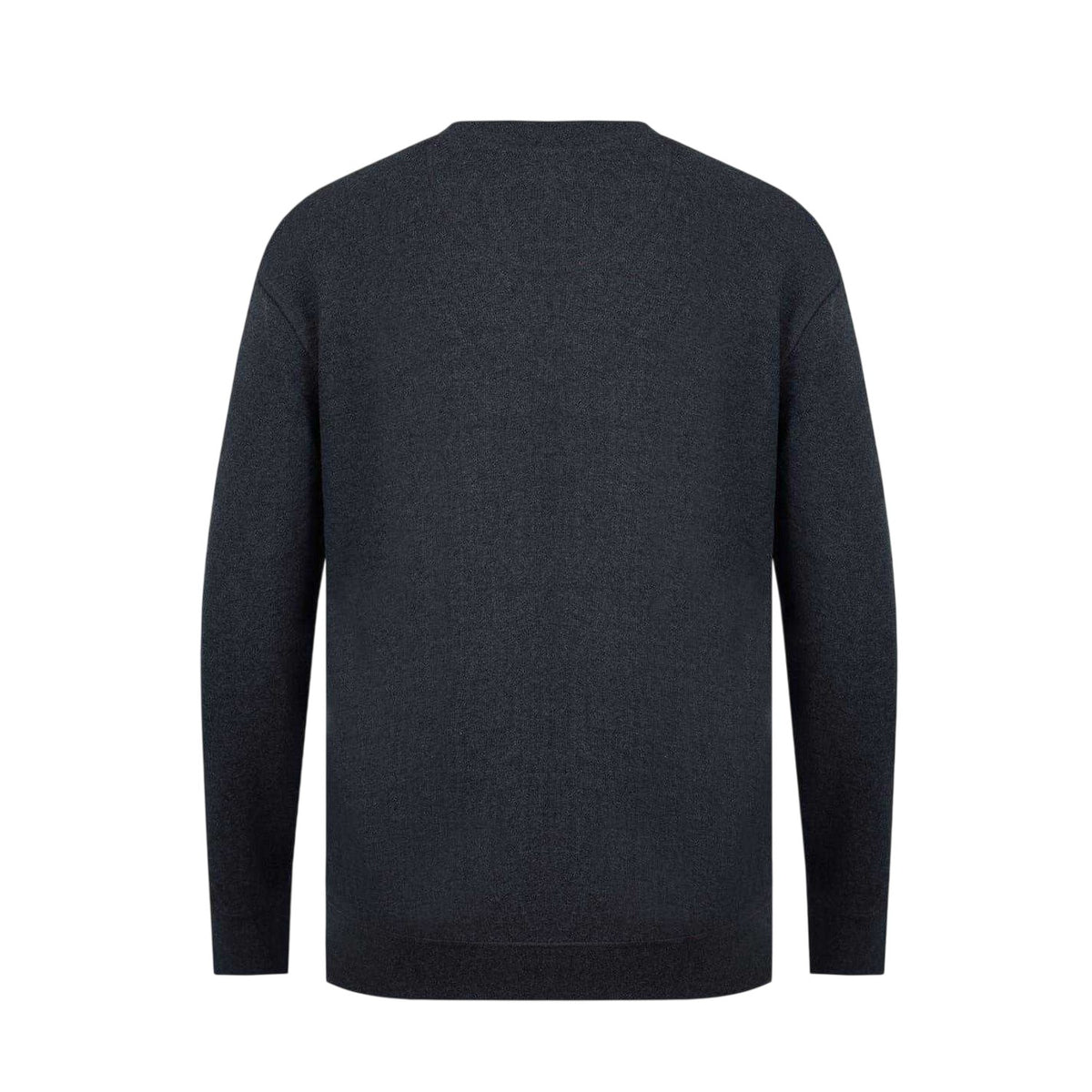 Charcoal Marl - Back - Firetrap Mens Logo Regular Sweater Top