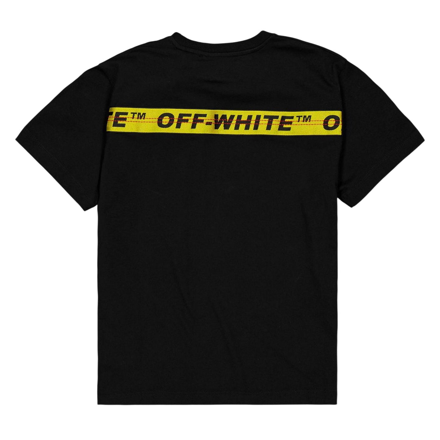 Black - Back - Off White Boys Industrial Cotton T-Shirt