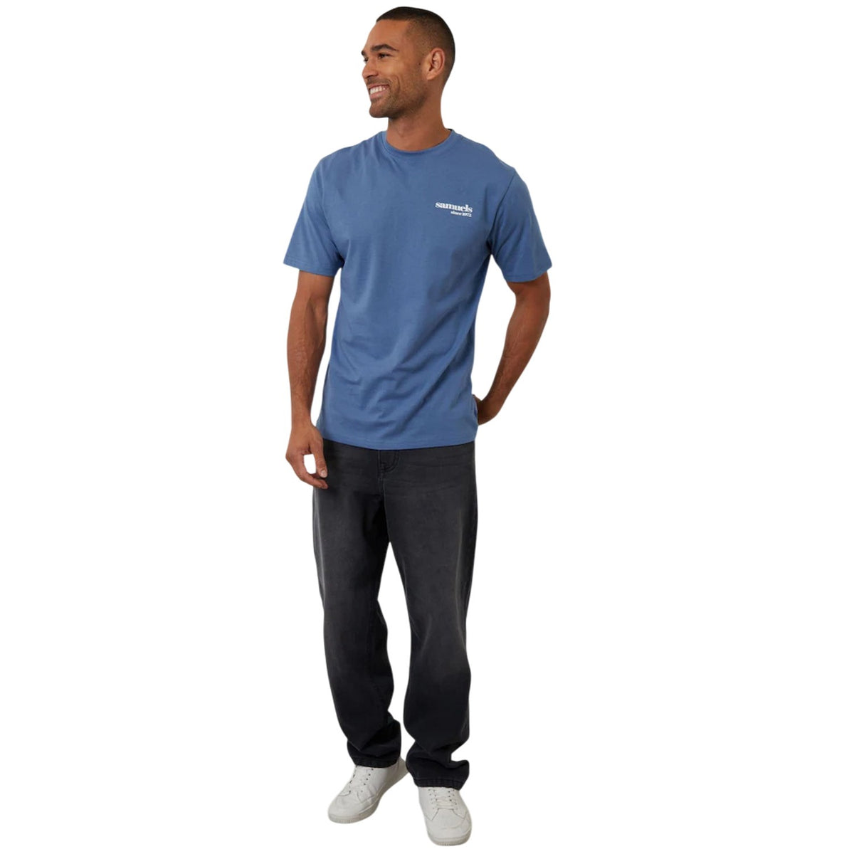Denim Blue - Lifestyle - Threadbare Mens Samuels Regular T-Shirt