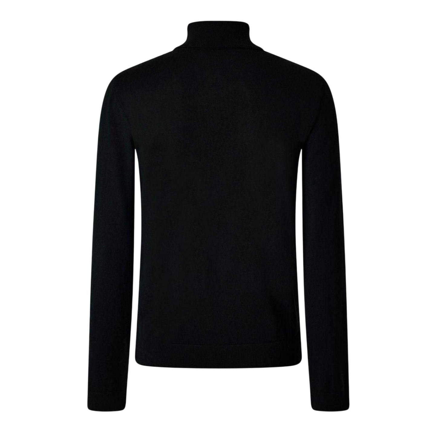 Black-White - Back - Off White Mens Knitted Turtle Neck Sweatshirt