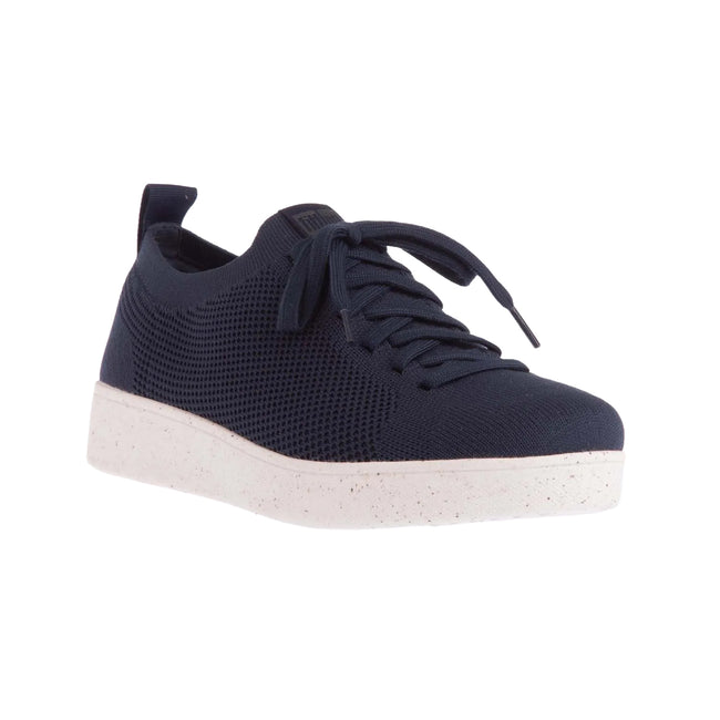 Navy - Front - FitFlop Womens-Ladies Rally E01 Multi-Knit Trainers