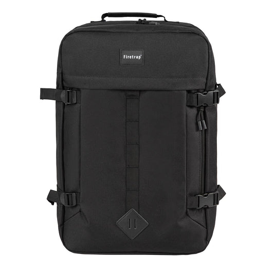 Black - Front - Firetrap Travel Backpack