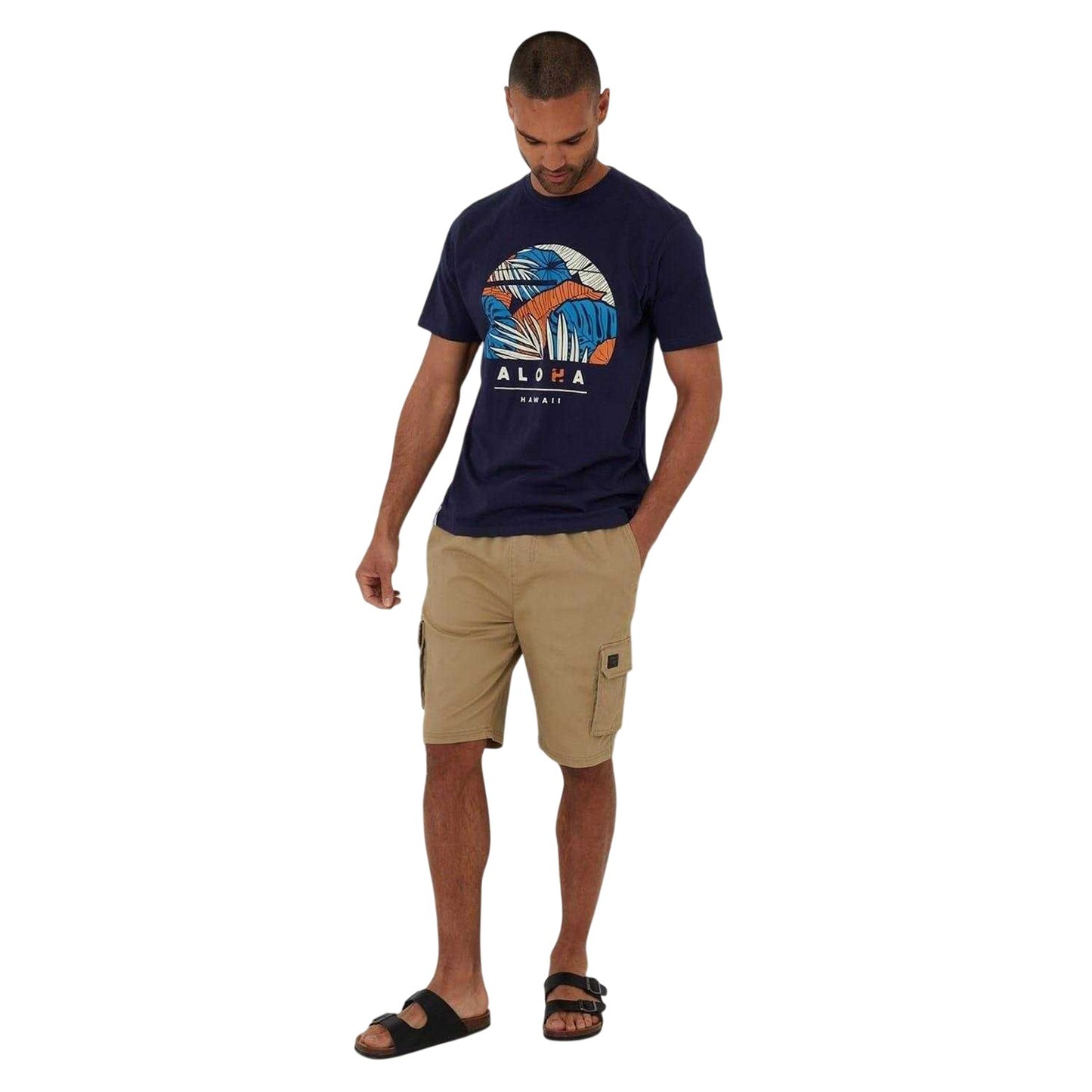 Navy - Lifestyle - Threadbare Mens Darwall Regular T-Shirt