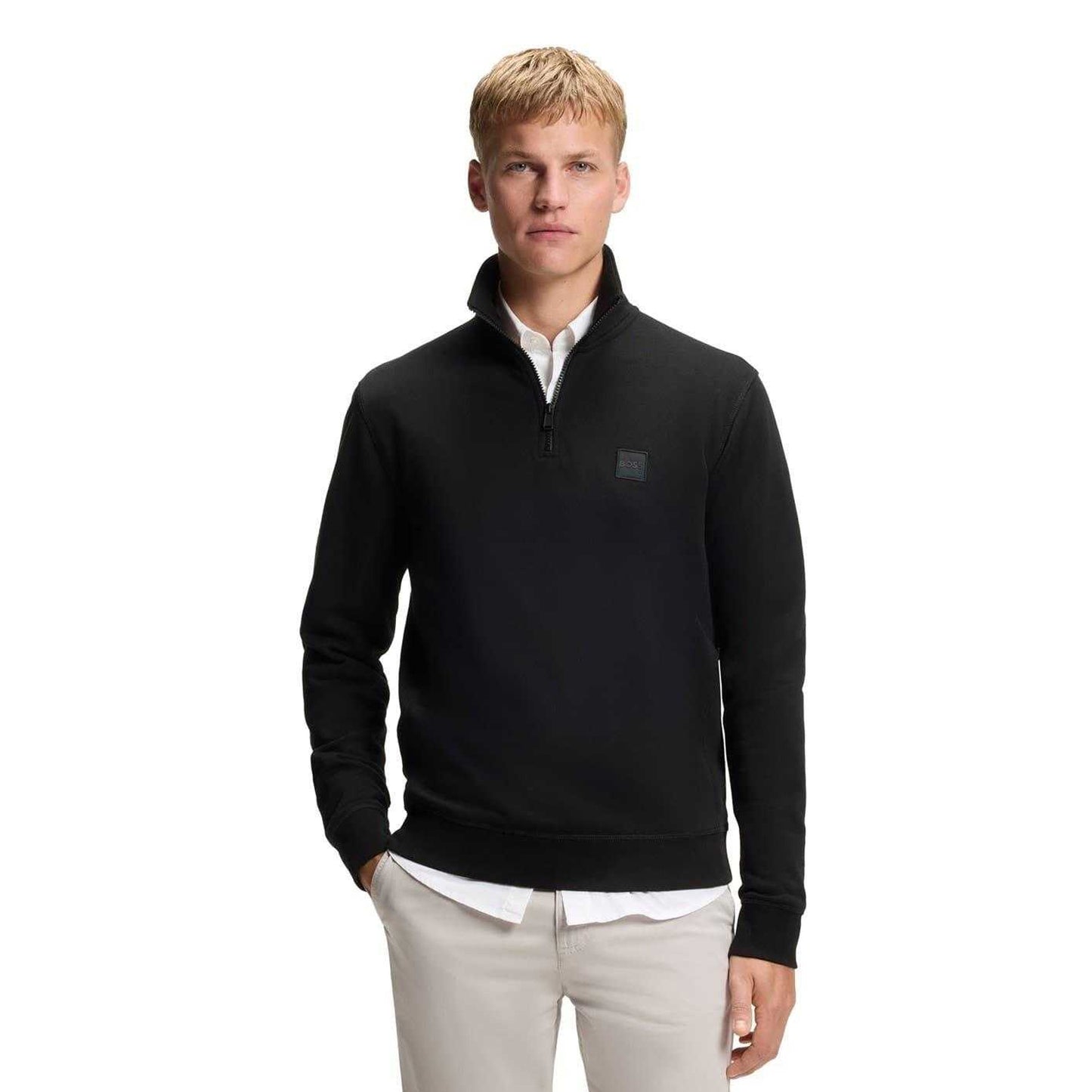 Black - Lifestyle - Boss Mens Zetrust Fleece Sweatshirt