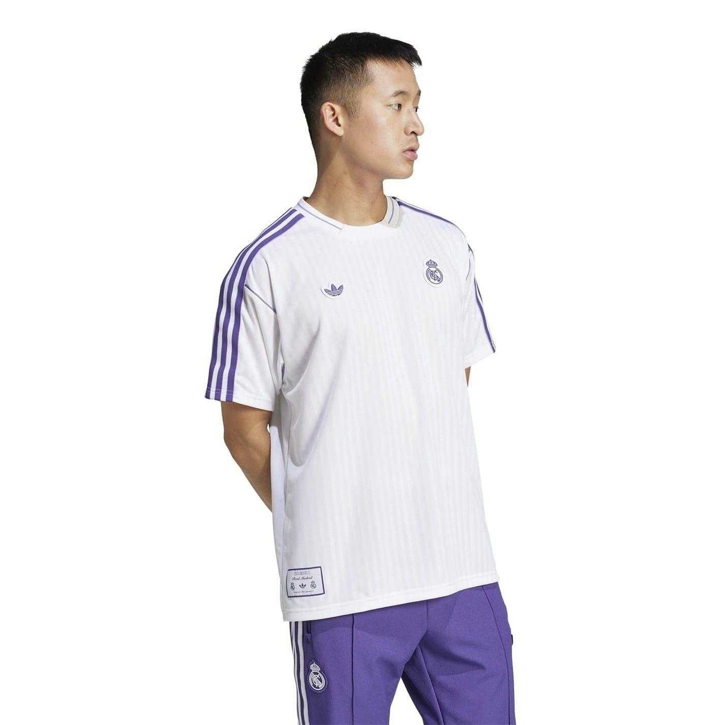 White - Pack Shot - Adidas Mens Icon Real Madrid CF T-Shirt