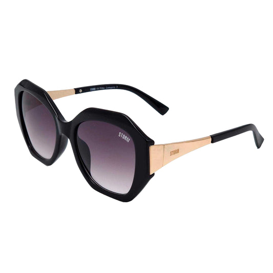 Black - Front - Storm Womens-Ladies Aisa Hexagon Sunglasses