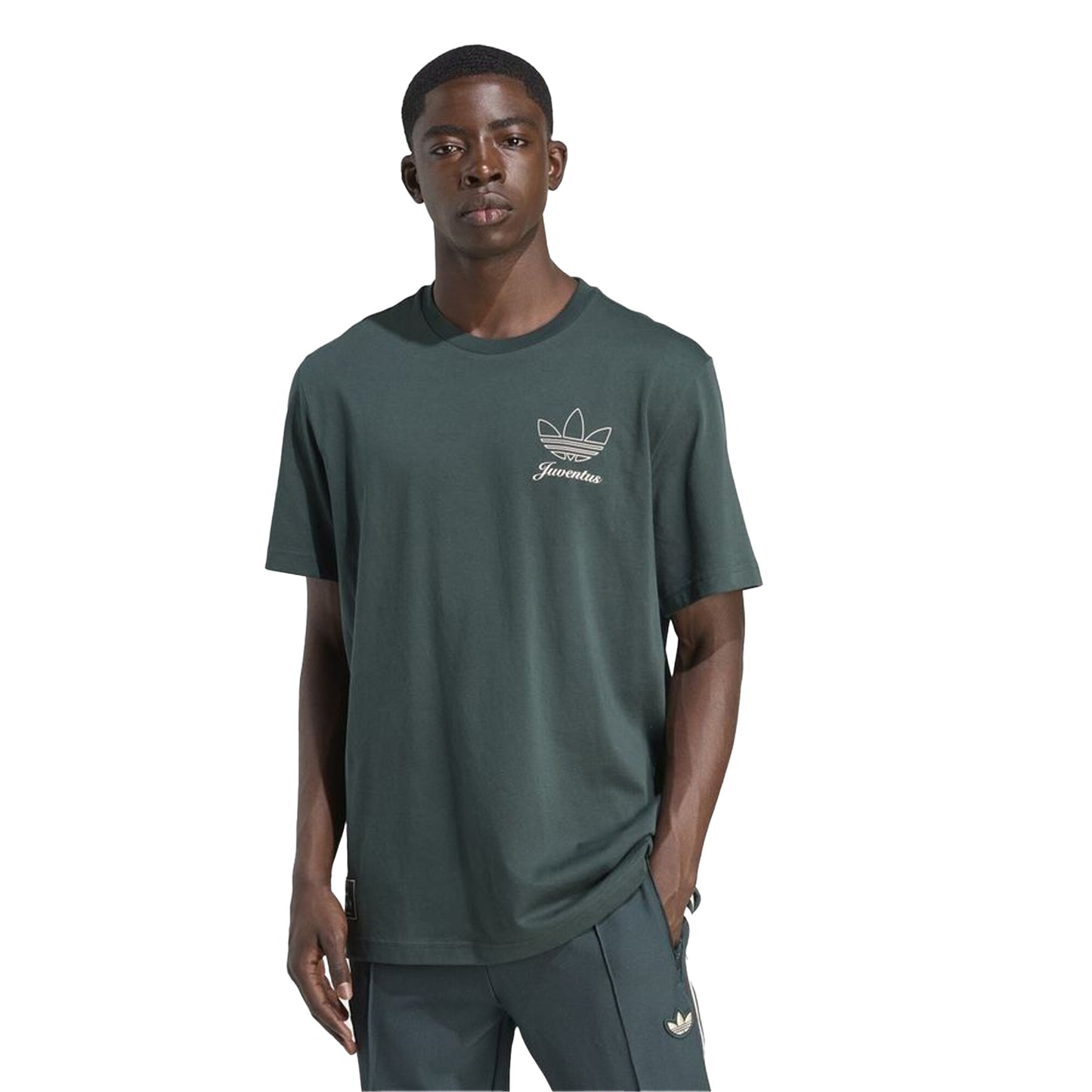 Green - Side - Adidas Unisex Adult Terrace Icons Juventus FC T-Shirt