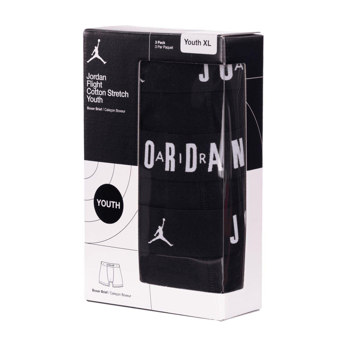 Black - Back - Nike Boys Air Jordan Boxer Shorts (Pack of 3)