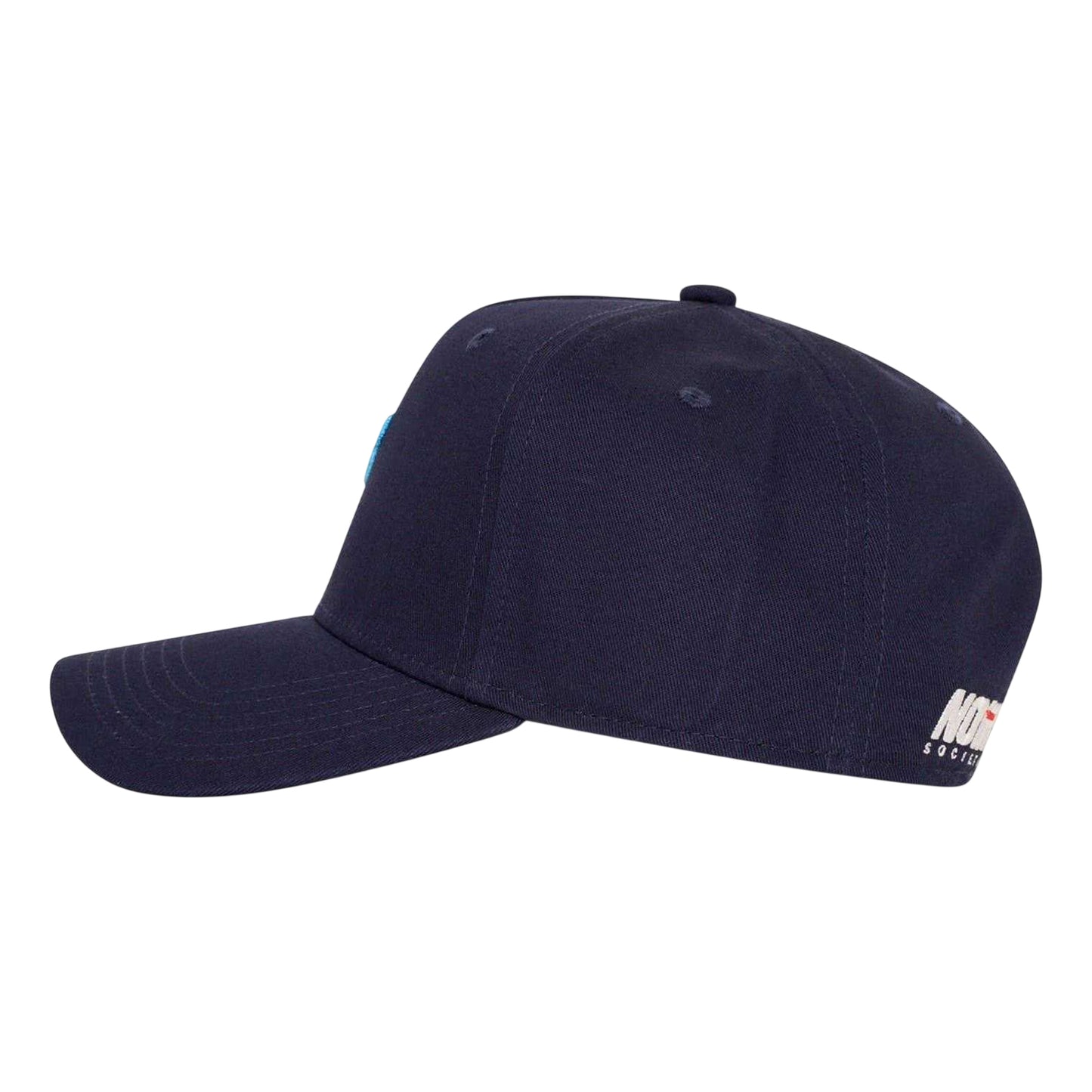 Navy-Red - Back - Societe Noir Racer Logo Cotton Snapback Cap