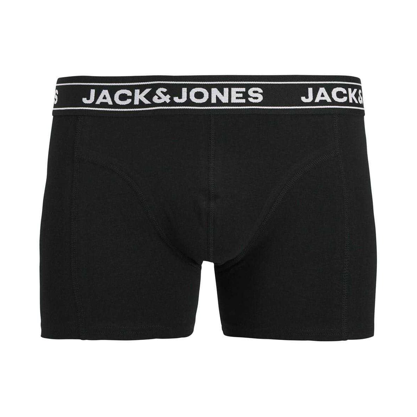 Black - Back - Jack And Jones Mens Elasticated Boxer Shorts (Pack of 7)