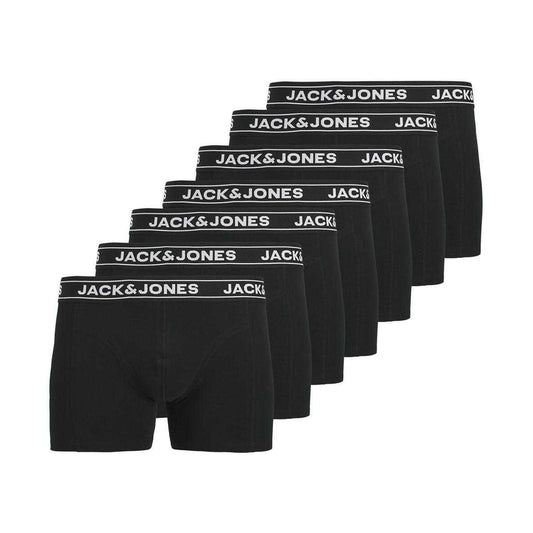 Black - Front - Jack And Jones Mens Elasticated Boxer Shorts (Pack of 7)
