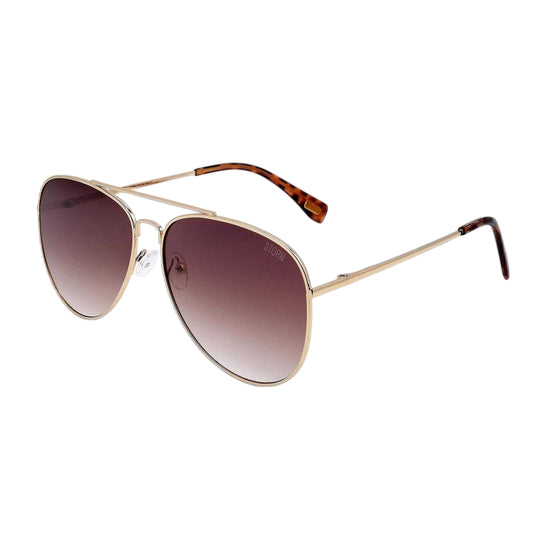 Gold - Front - Storm Unisex Adult Aviator Sunglasses