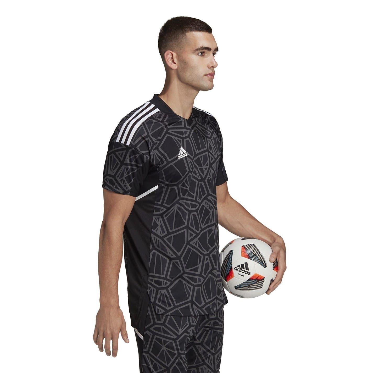 Black - Pack Shot - Adidas Mens Condivo 22 Geometric Goalkeeper Jersey