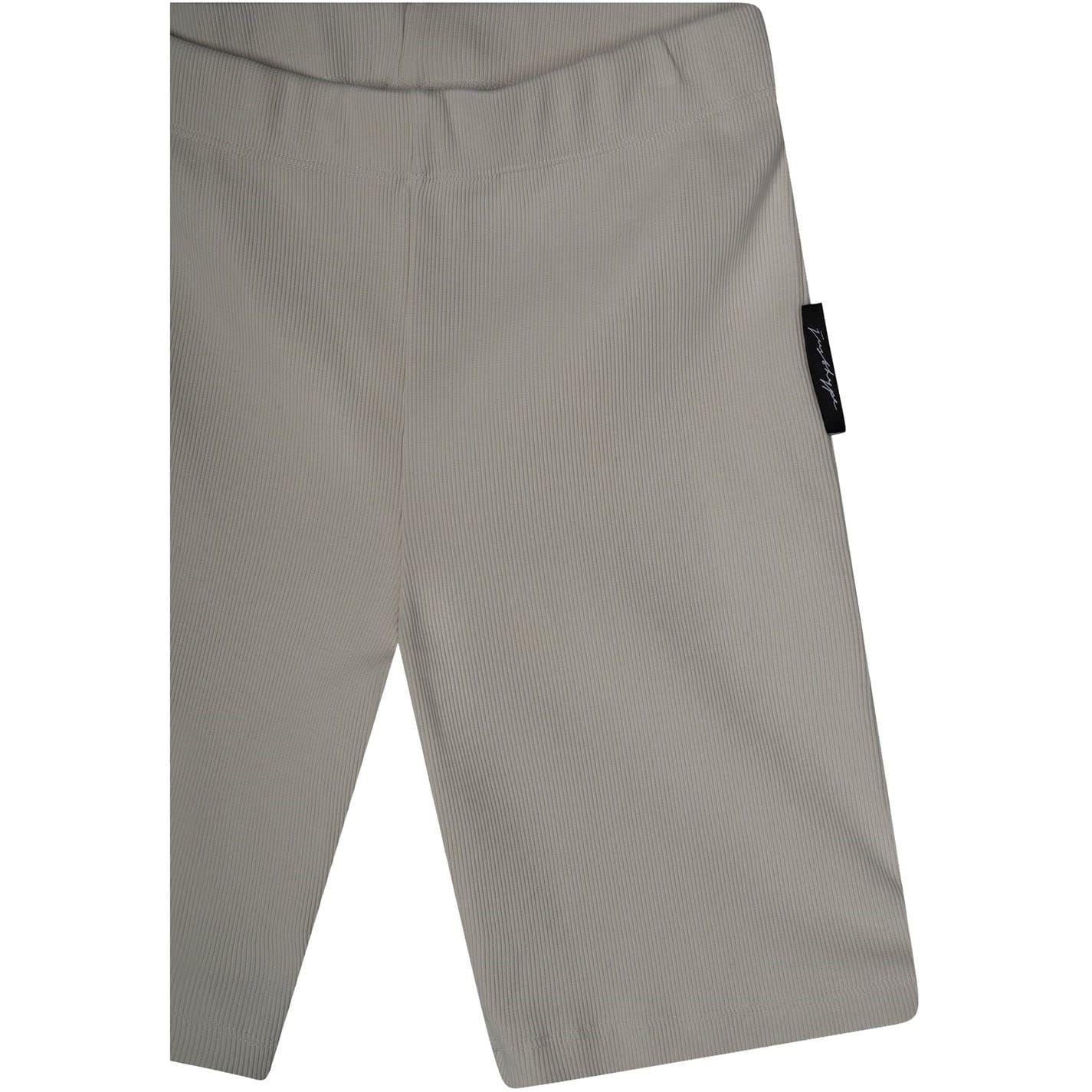 Beige - Side - Hype Womens-Ladies Ribbed Slim Shorts