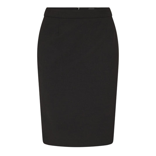 Black - Front - Boss Womens-Ladies Vilea Jersey Casual Pencil Skirt