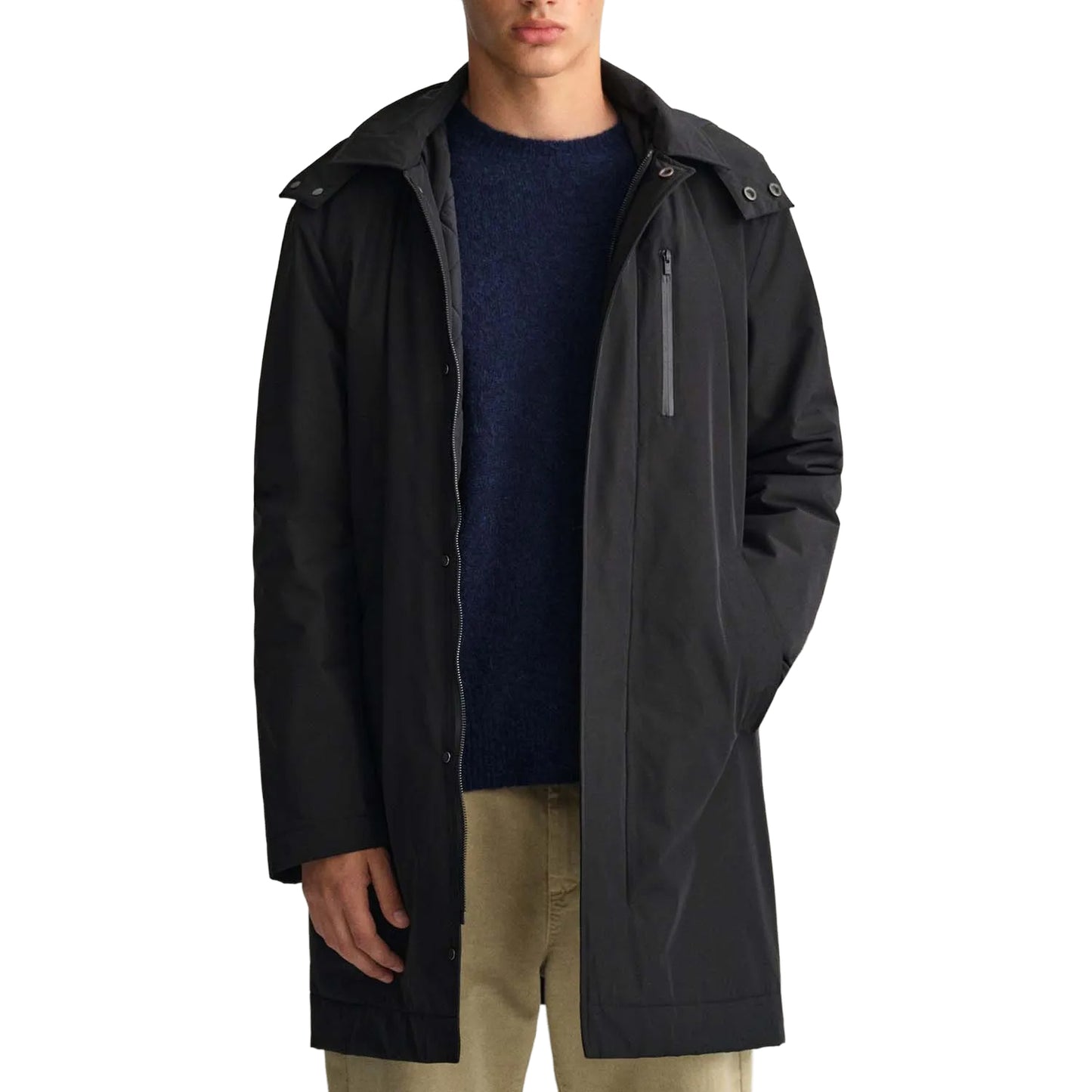 Black - Lifestyle - Gant Mens Padded Car Coat