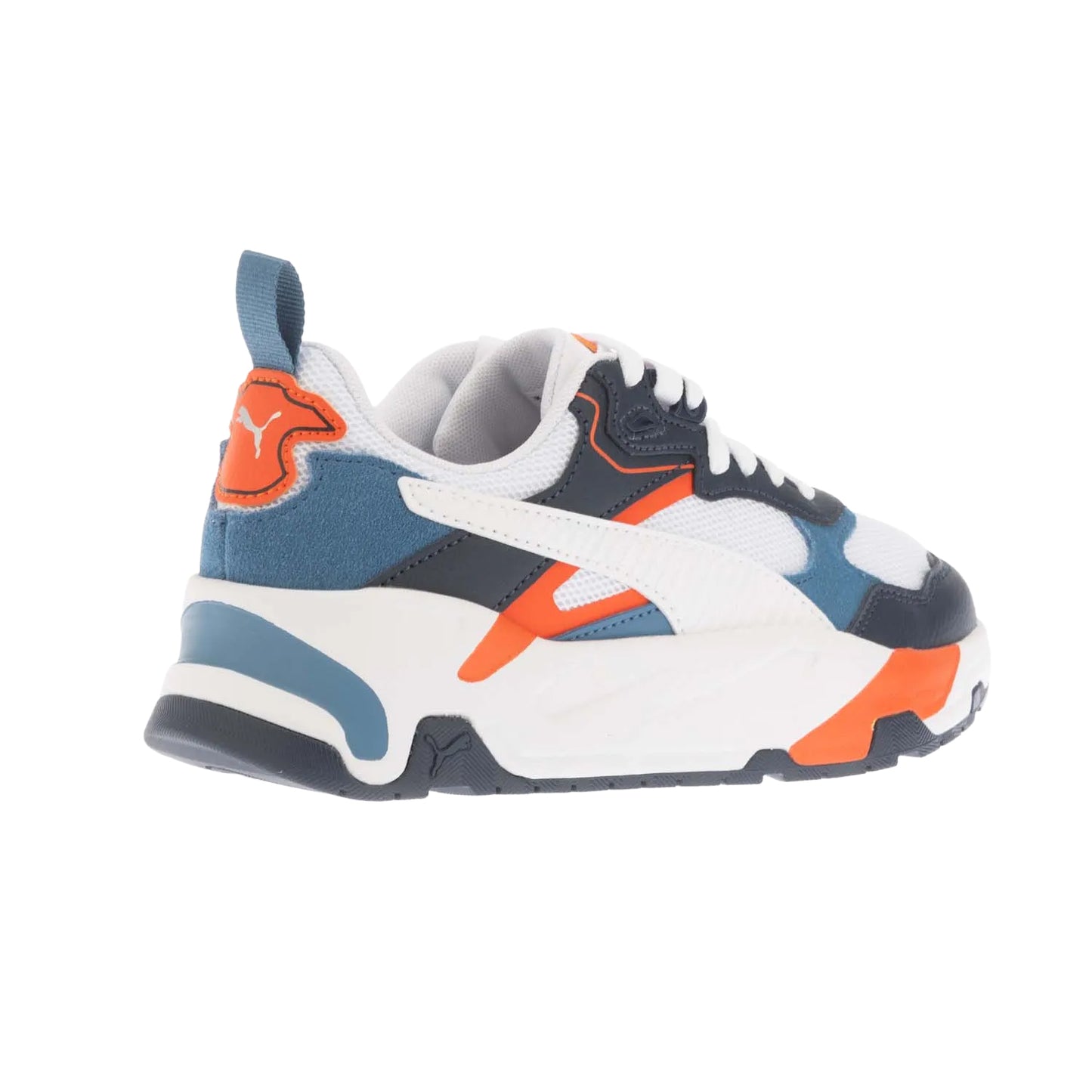 Navy - Pack Shot - Puma Childrens-Kids Trinity Logo Trainers