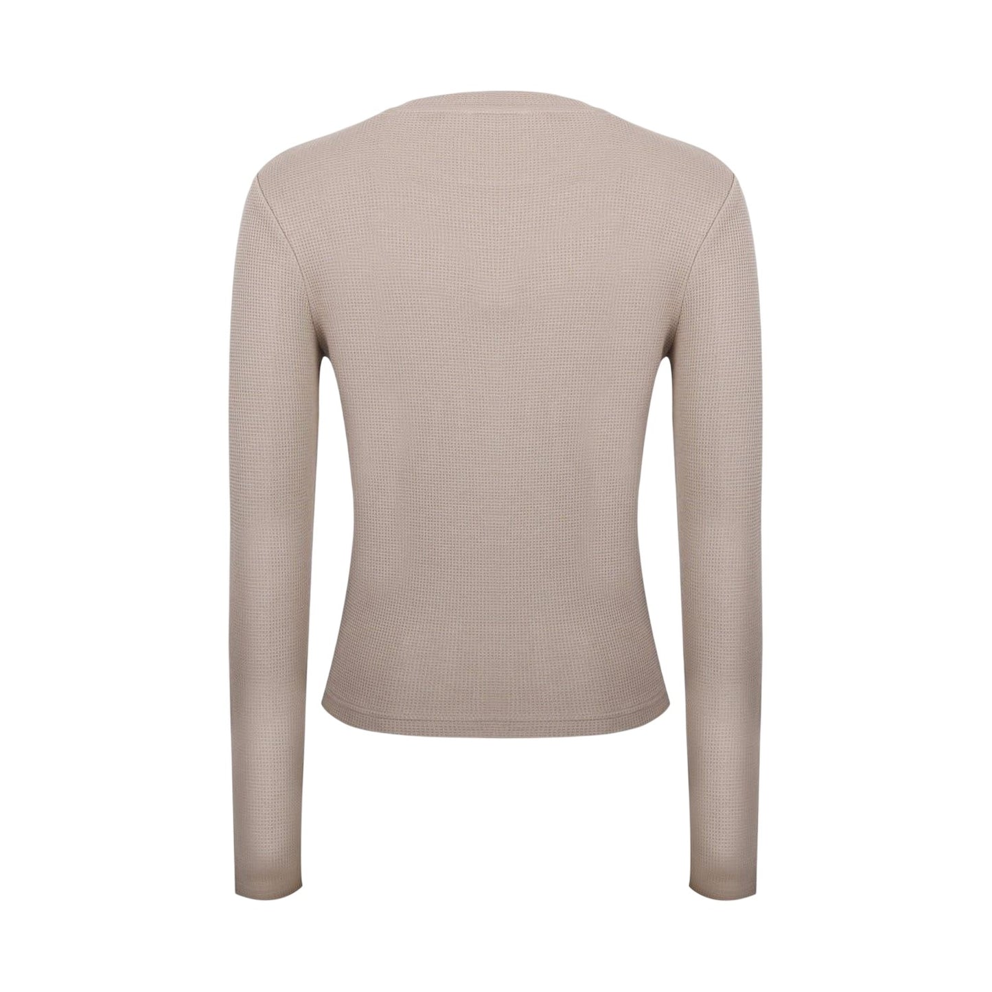 Taupe - Back - Jack Wills Womens-Ladies Waffle Regular Long-Sleeved T-Shirt