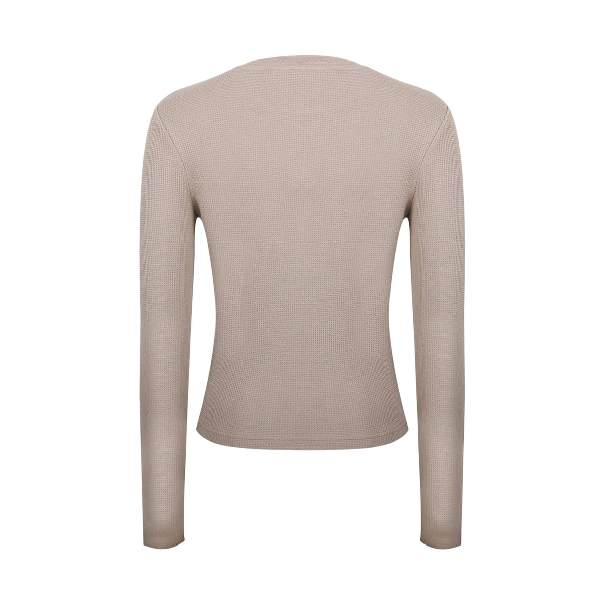 Taupe - Back - Jack Wills Womens-Ladies Waffle Regular Long-Sleeved T-Shirt