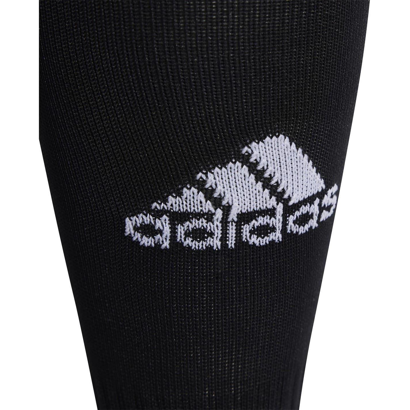 Black-White - Side - Adidas Mens Santos Football Socks