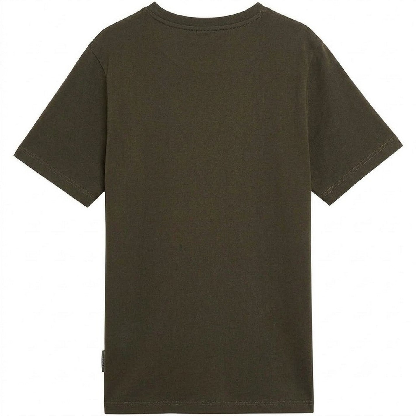 Olive Green - Back - Lyle & Scott Childrens-Kids Embroidered Logo Regular T-Shirt