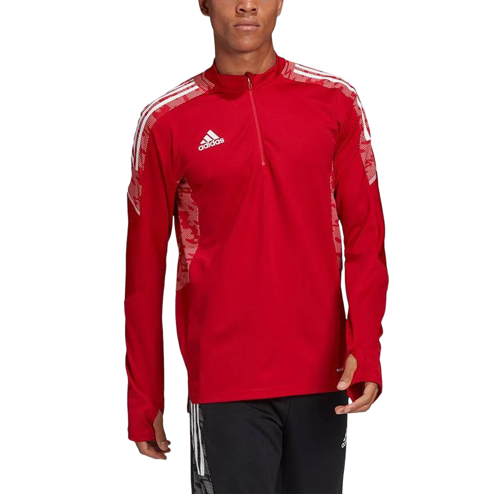 Red - Side - Adidas Mens Condivo 21 PrimeBlue Presentation Track Top