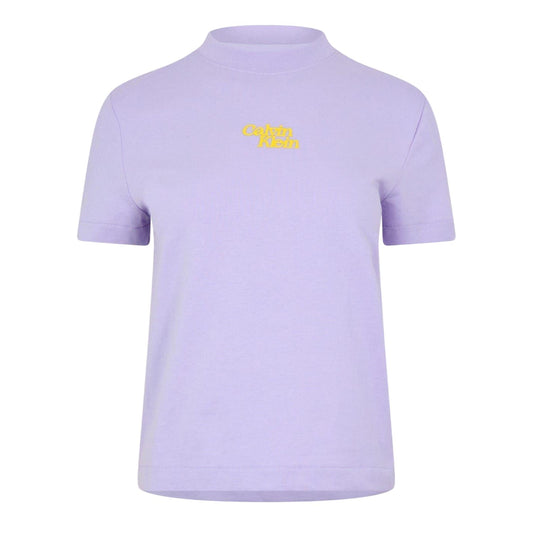 Lavender - Front - Calvin Klein Womens-Ladies Regular T-Shirt