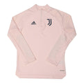Pink - Front - Adidas Childrens-Kids 2020-21 Juventus FC Quarter Zip Training Top