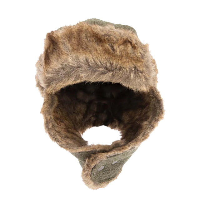 Green - Side - New Era Mens Harris Tweed Trapper Hat