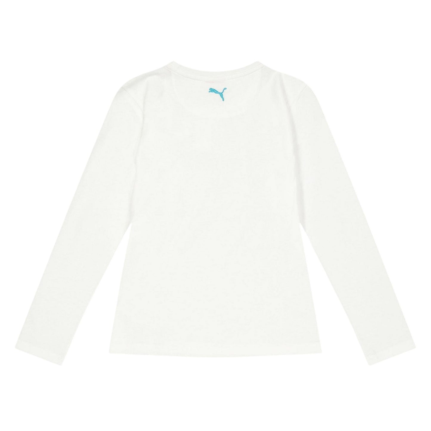 White - Back - Puma Childrens-Kids Logo Long-Sleeved T-Shirt