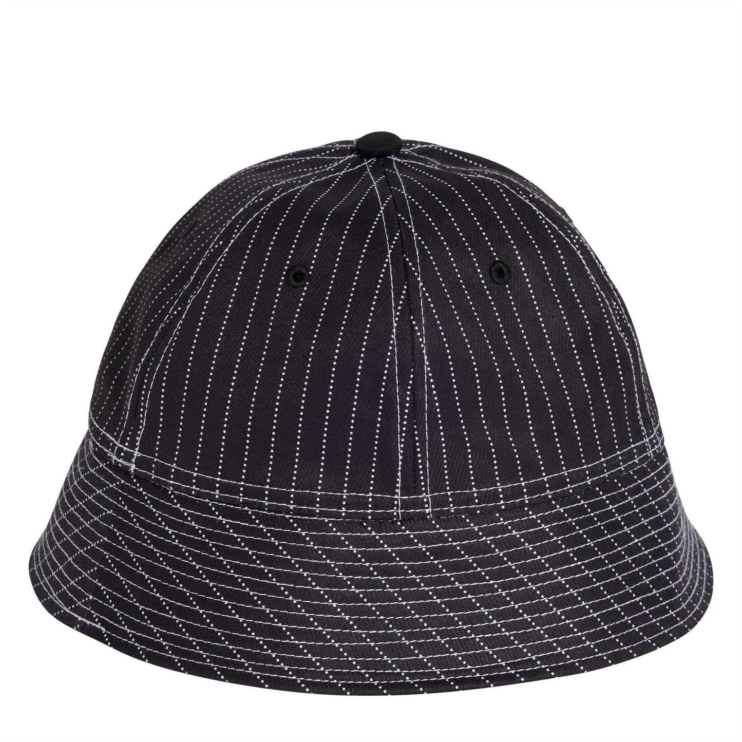 Black - Back - Adidas Womens-Ladies Originals Pinstripe Casual Bucket Hat