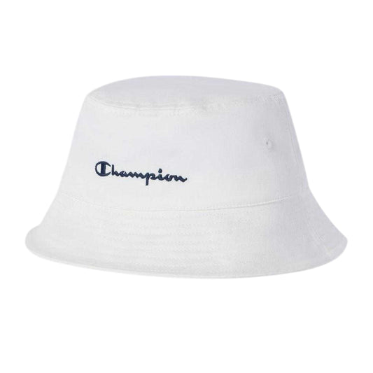 Egret White - Front - Champion Unisex Adult Cotton Blend Casual Bucket Hat
