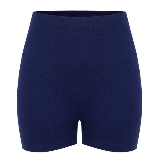 Navy - Front - Miso Womens-Ladies High Waist Slim Cycling Shorts