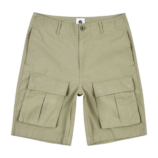 Green - Front - Pretty Green Mens Cotton Cargo Shorts