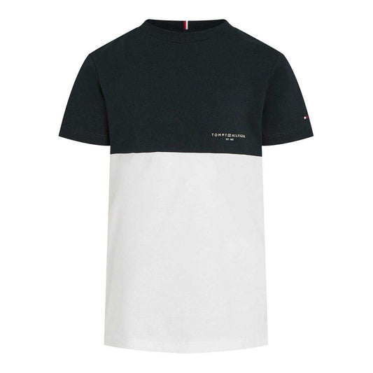 Heritage - Front - Tommy Hilfiger Childrens-Kids Colour Block T-Shirt & Shorts Set