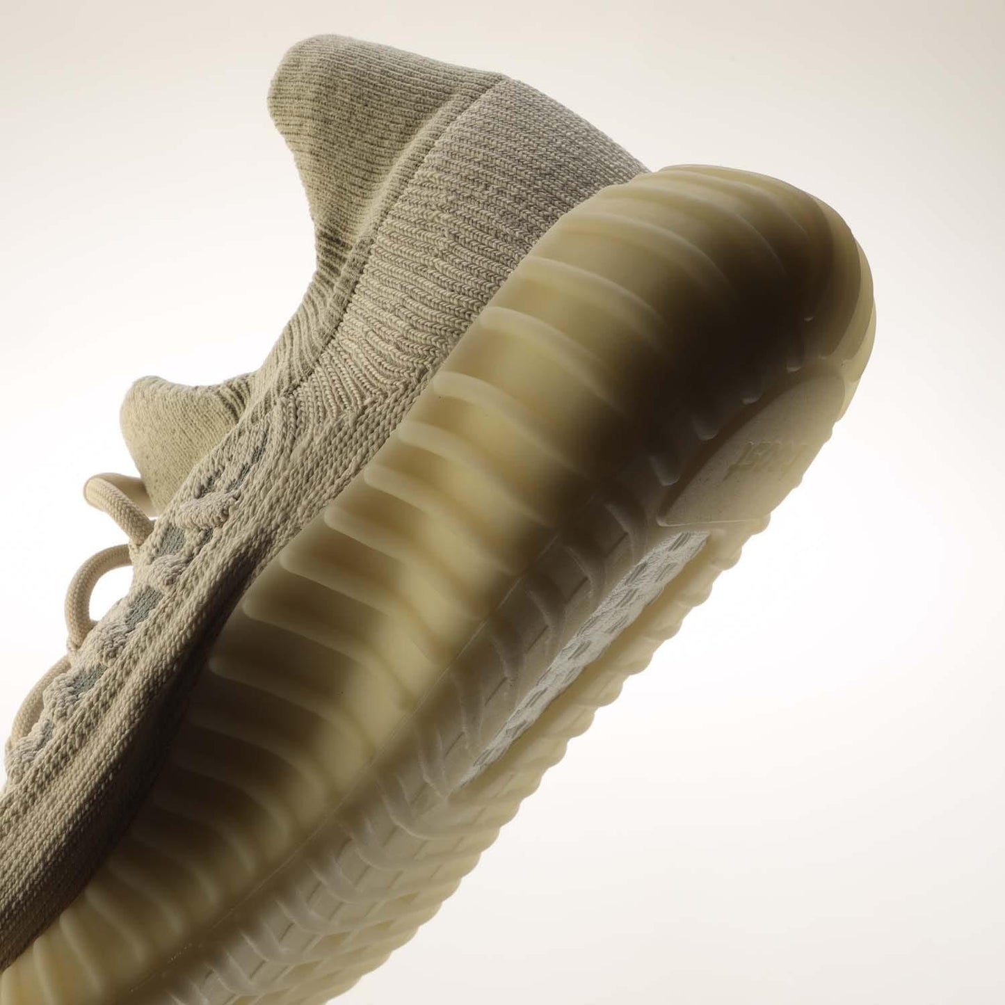 Cream - Close up - Yeezy Mens Boost 350 V2 Compact Trainers