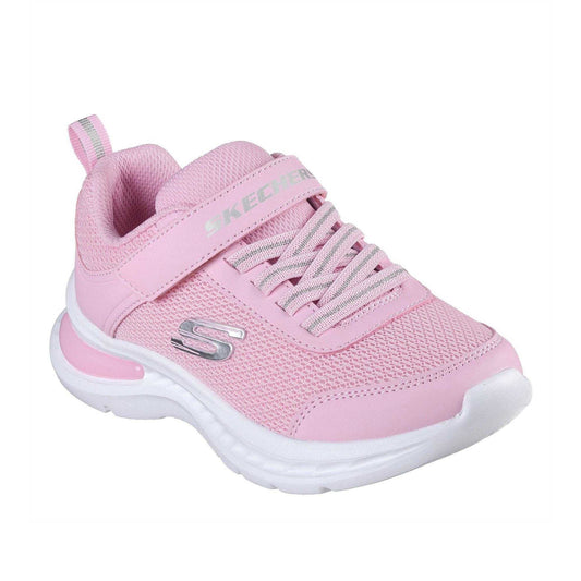 Light Pink - Front - Skechers Childrens-Kids Jumpsters Tech Trainers