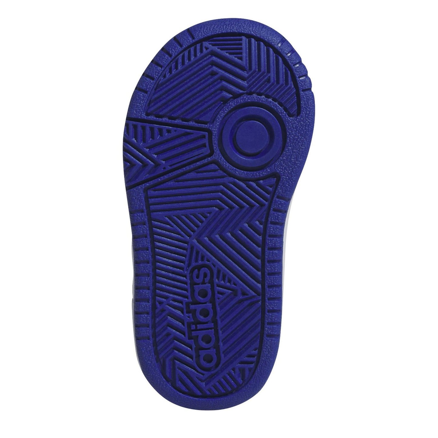 Blue-White - Close up - Adidas Childrens-Kids Hoops 3.0 Trainers