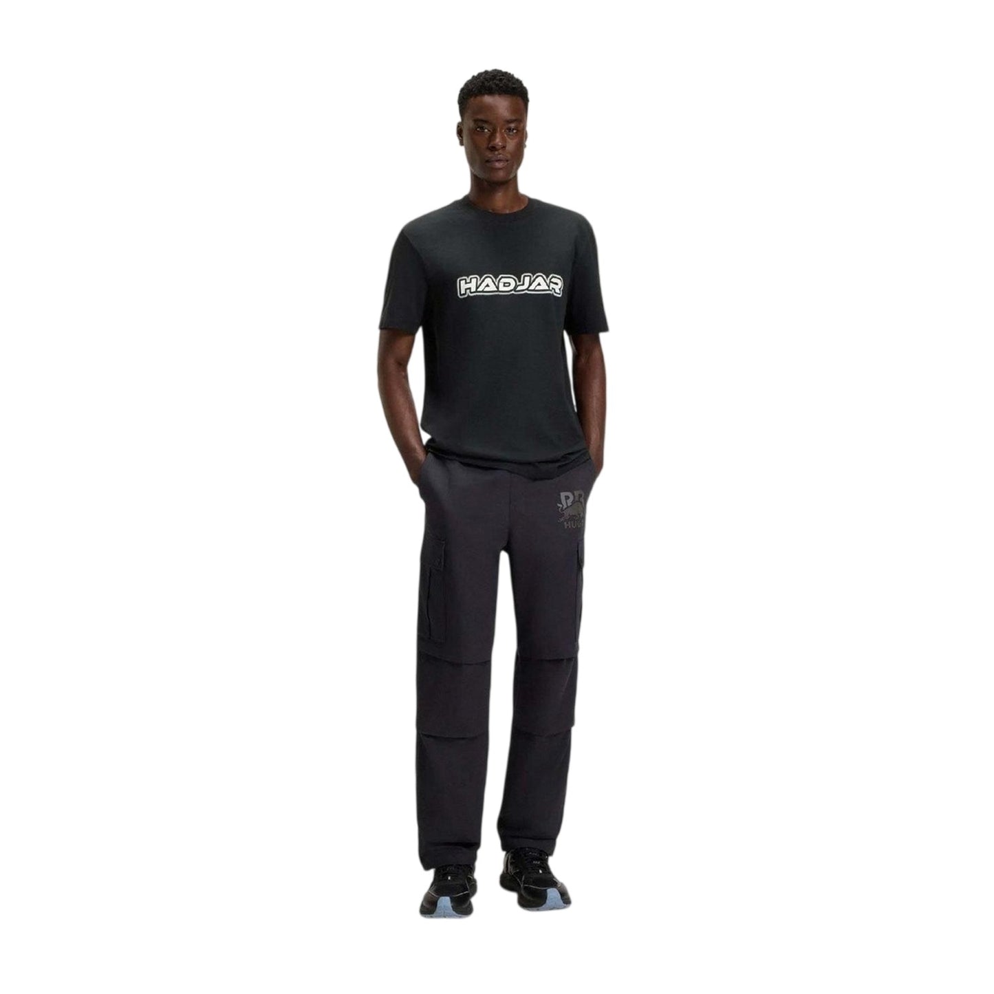 Black - Lifestyle - Hugo Mens Cotton Oversized T-Shirt