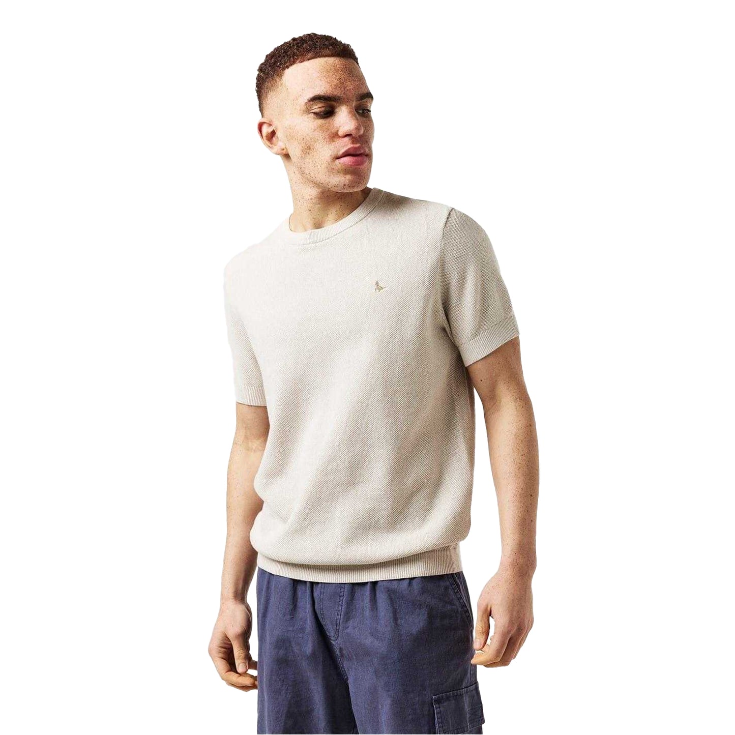 Bone - Lifestyle - Jack Wills Mens Embroidered Crew Neck Regular T-Shirt